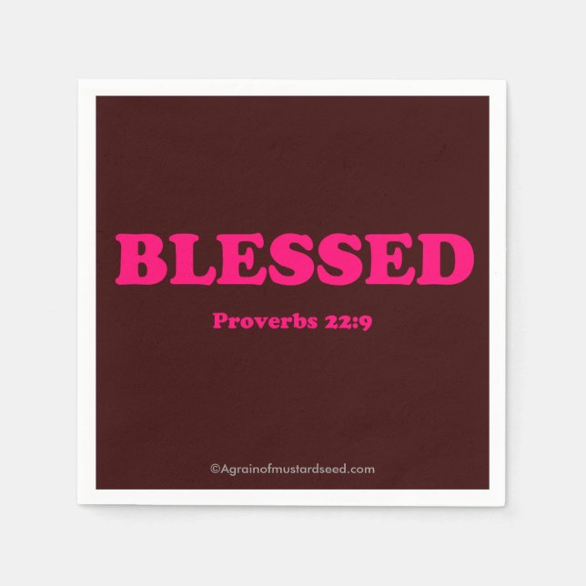 Blessed Paper Napkins (Front)