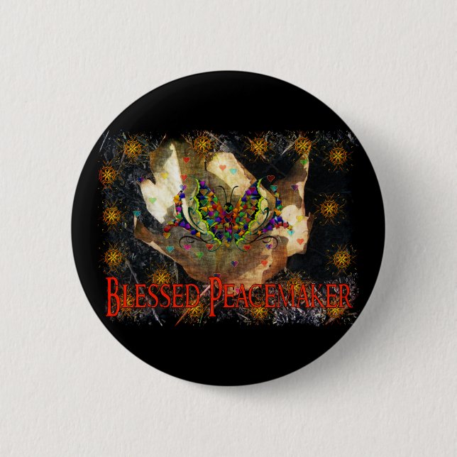 Blessed Peacemaker Pinback Button (Front)