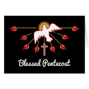 Blessed Pentecost with Scripture Acts 2 Cards