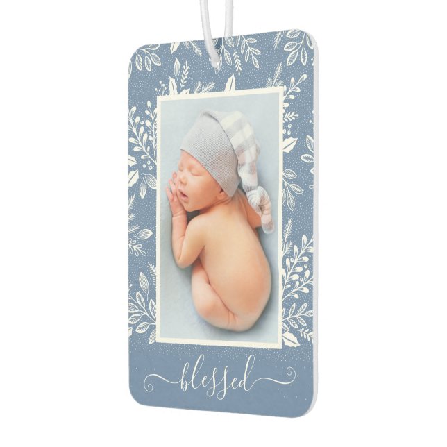 BLESSED Personalized Photo Car Air Freshener (Left)