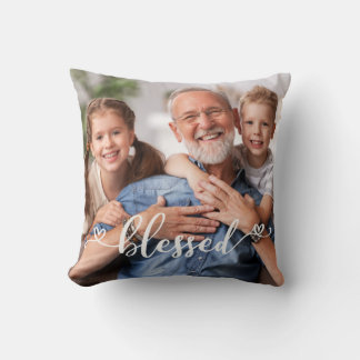 Blessed Photo Throw Pillow - Customizable