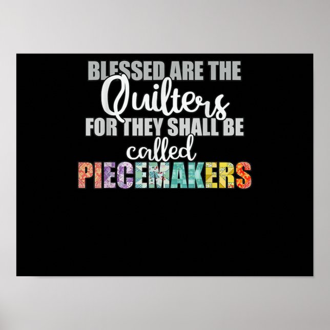 Blessed Piecemaker Crochet Team, Quilting Sewing Poster (Front)