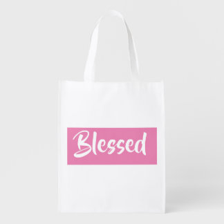 Blessed Pink Grocery Bag