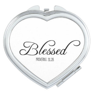 Blessed Proverbs 31 Bible Verse Compact Mirror