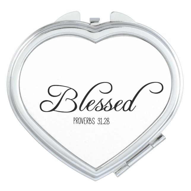 Blessed Proverbs 31 Bible Verse Compact Mirror (Front)