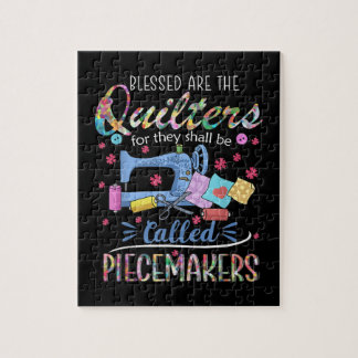 Blessed Quilters Piecemakers Quilting Sewing Gift Jigsaw Puzzle