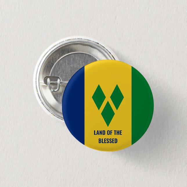 Blessed | Quote St Vincent and the Grenadines Flag Button (Front & Back)