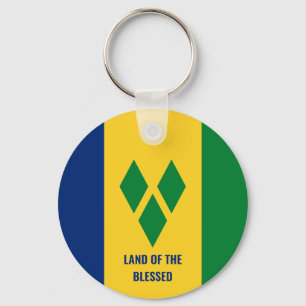 Blessed Quote St Vincent and the Grenadines Flag Keychain