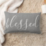 Blessed | Rustic Gray Modern Farmhouse Lumbar Pillow