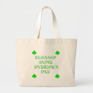 Blessed Saint Patrick's Day (3) Large Tote Bag