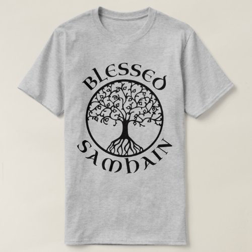 Blessed Samhain Pagan Celtic Gaelic Halloween Tee