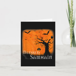 Blessed Samhain Wiccan Celtic Pagan Halloween Witc Card