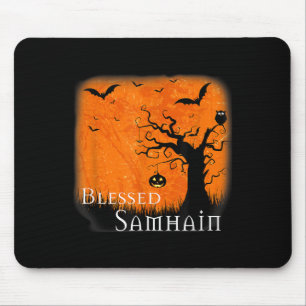 Blessed Samhain Wiccan Celtic Pagan Halloween Witc Mouse Pad