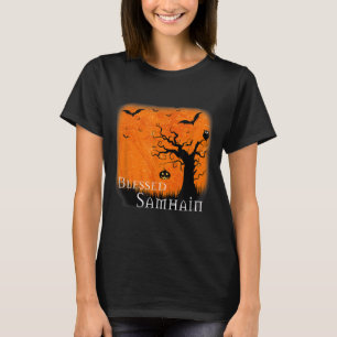 Blessed Samhain Wiccan Celtic Pagan Halloween Witc T-Shirt