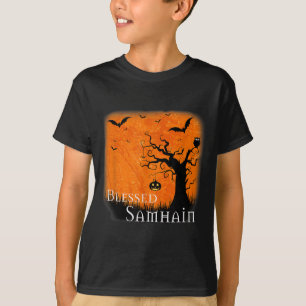 Blessed Samhain Wiccan Celtic Pagan Halloween Witc T-Shirt