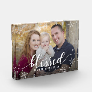 Blessed Season Personalized Acrylic Photo Block
