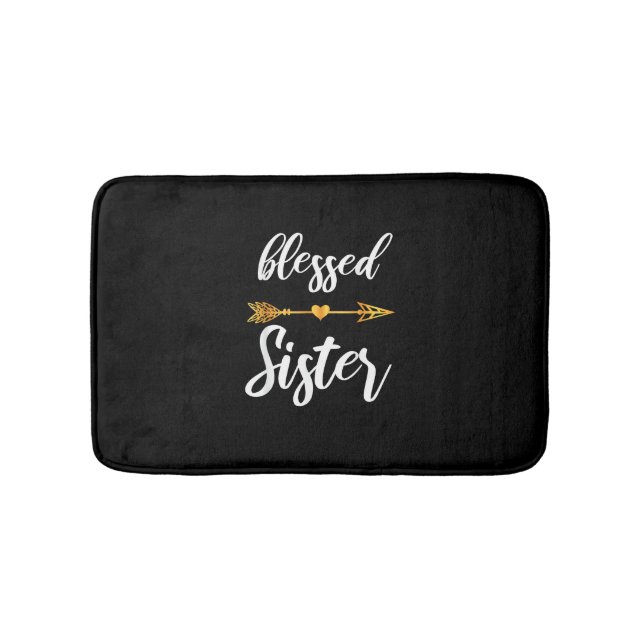 Blessed Sister Shirt Girls Women Family Thanksgivi Bath Mat (Front)