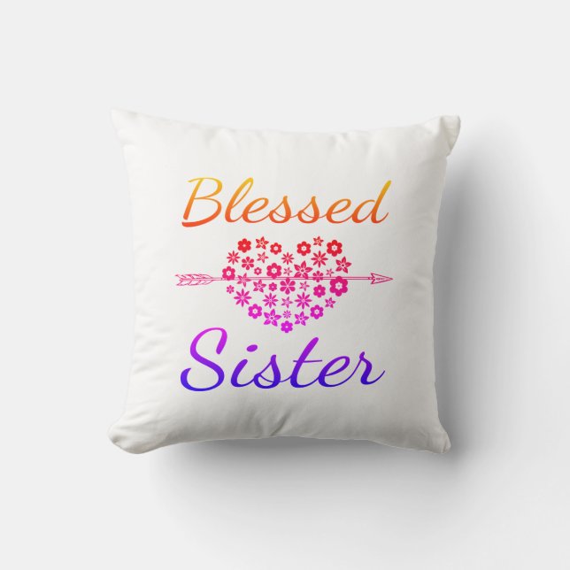 Blessed Sister Throw Pillow (Front)