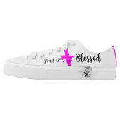 + "Blessed" SkriptureKicks Women's Printed Shoes (Left Shoe Outside)