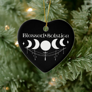 Blessed Solstice Ceramic Ornament