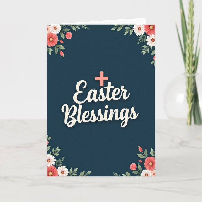 Blessed Springtime Floral Card (Front)