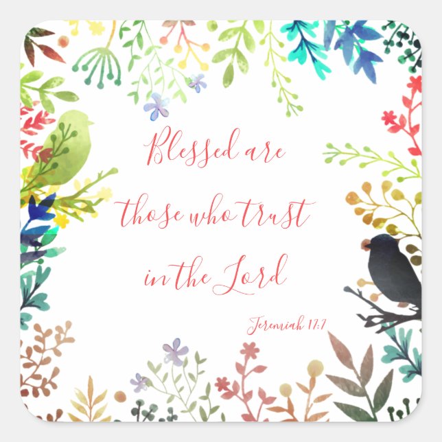 Blessed Square Sticker (Front)