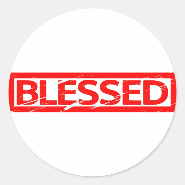 Blessed Stamp Classic Round Sticker (Front)