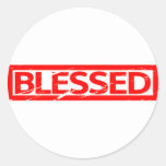 Blessed Stamp Classic Round Sticker