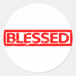 Blessed Stamp Classic Round Sticker
