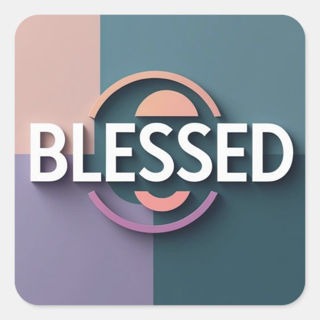 Blessed Sticker- Ai design  Square Sticker (Front)
