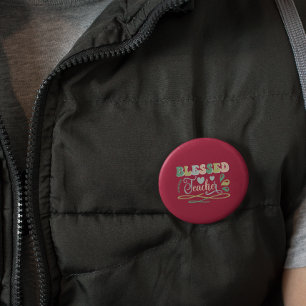 Blessed Teacher Back to School Design Button