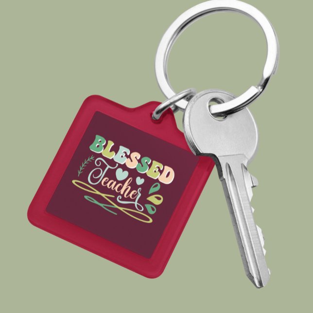 Blessed Teacher Back to School Design Keychain (Creator Uploaded)