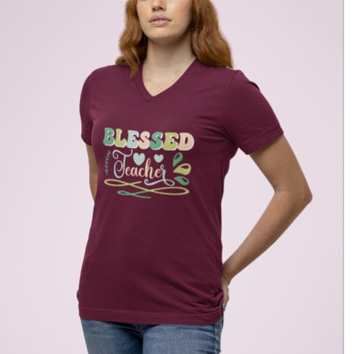 Blessed Teacher Back to School Design T_Shirt