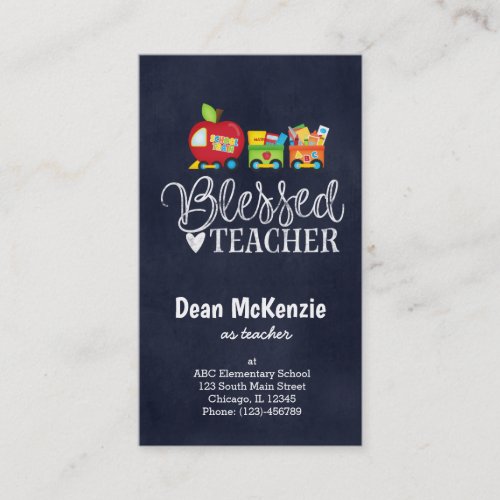 Blessed teacher business card