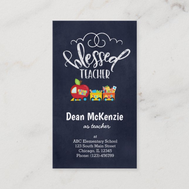 Blessed teacher business card (Front)