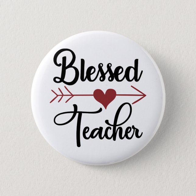blessed teacher button (Front)