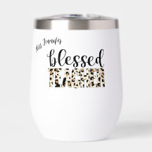 Blessed teacher leopard tigerprint personalized
