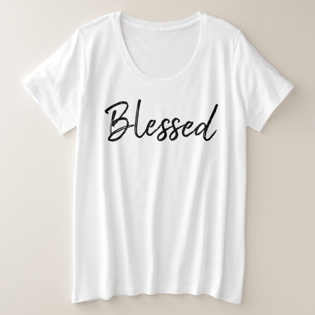 "Blessed" text T-Shirt (Design Front)