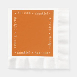 "Blessed" & "thankful" Personalized Coined Napkins