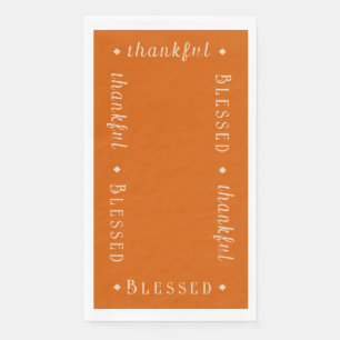 "Blessed" & "thankful" Personalized Paper Guest Towels