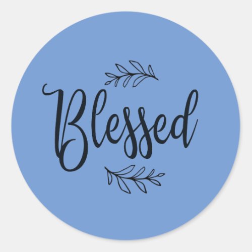 Blessed Thanksgiving Classic Round Sticker