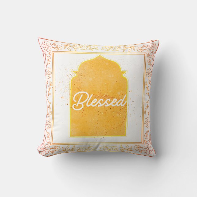 Blessed Throw Pillow (Front)