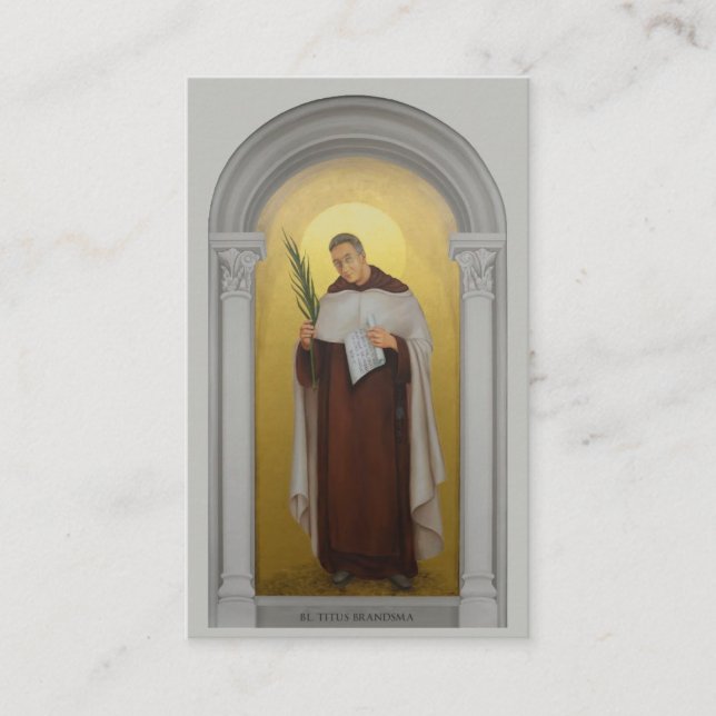 Blessed Titus Brandsma Carmelite Priest Holy Card (Front)