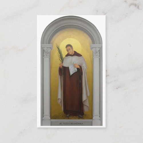 Blessed Titus Brandsma Carmelite Priest Holy Card