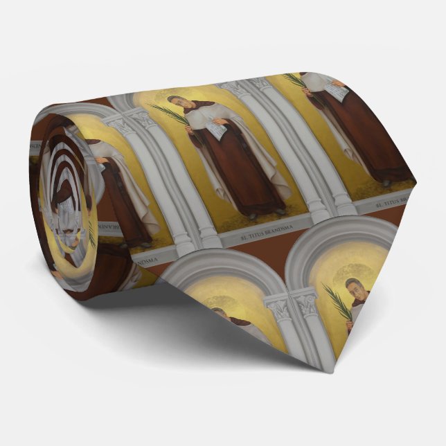 Blessed Titus Brandsma Carmelite Priest Neck Tie (Rolled)