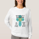 Blessed To Be A Grandma Teal Cross Shirt at Zazzle