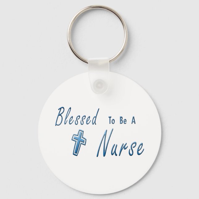 Blessed To Be A Nurse Keychain (Front)