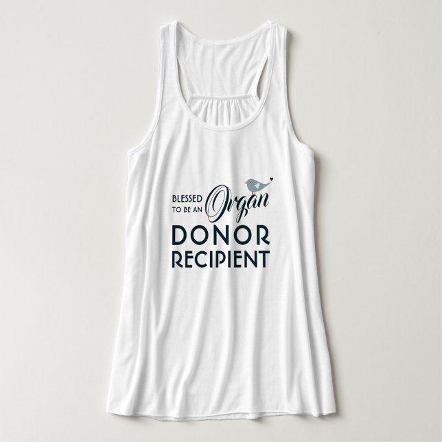 Blessed To Be An Organ Donor Recipient Tank Top (Design Front)