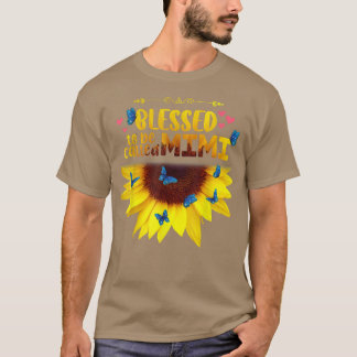 Blessed To Be Call Mimi Sunflower Butterflies Moth T-Shirt