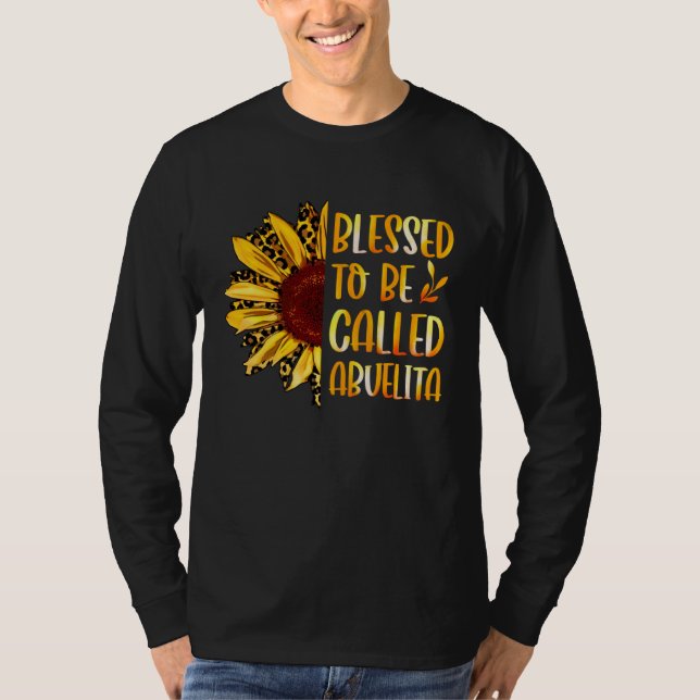 Blessed To Be Called Abuelita Cute Sunflower Mothe T-Shirt (Front)